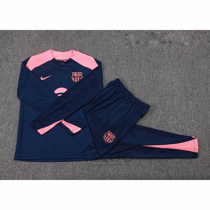Tuta da Track di Felpa FC Barcellona Bambino 2025-2026 Blu Rosa
